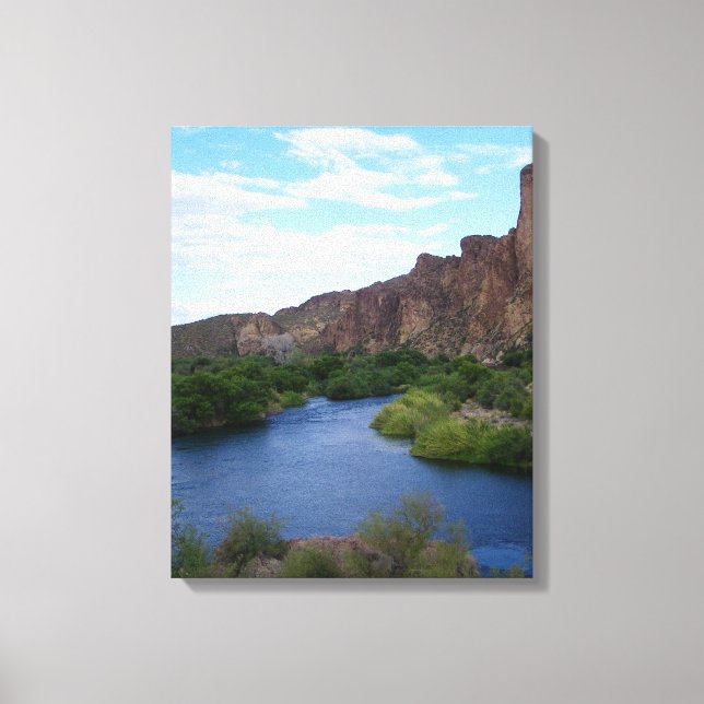 Scenic Saguaro lake canvas Print (Front)