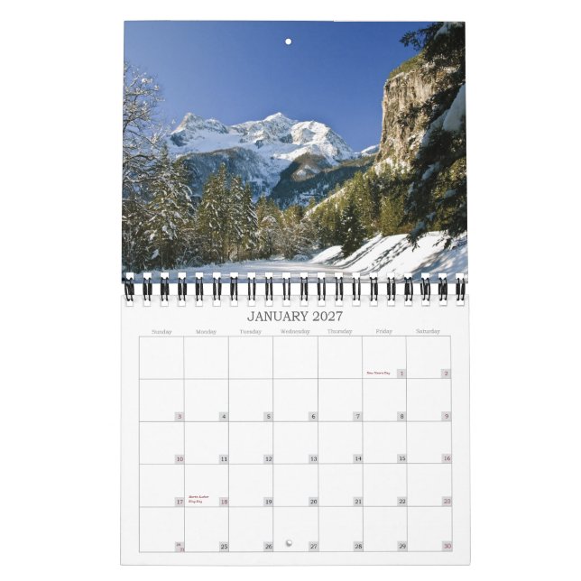Scenic Salzkammergut Calendar (Jan 2027)