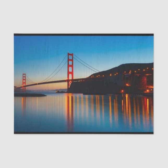 Scenic San Francisco Bridge Tissue  Paper (Front)