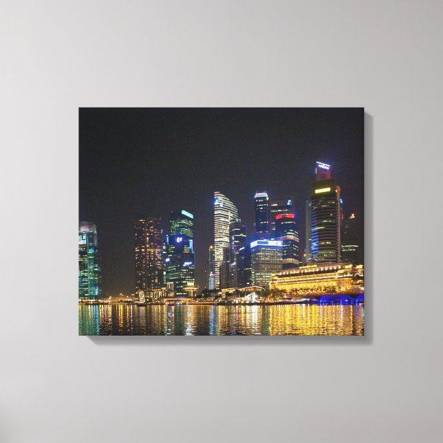 Scenic Singapore Skyline Canvas Print (Front)