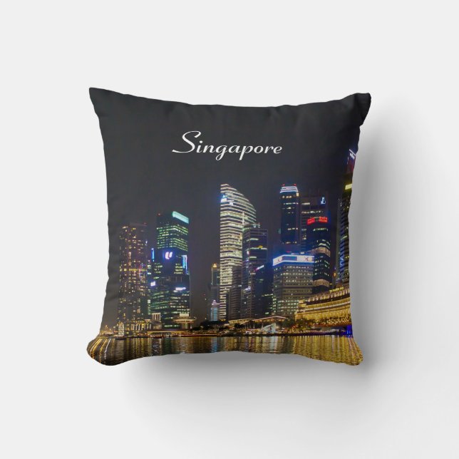 Scenic Singapore Skyline Cushion (Front)