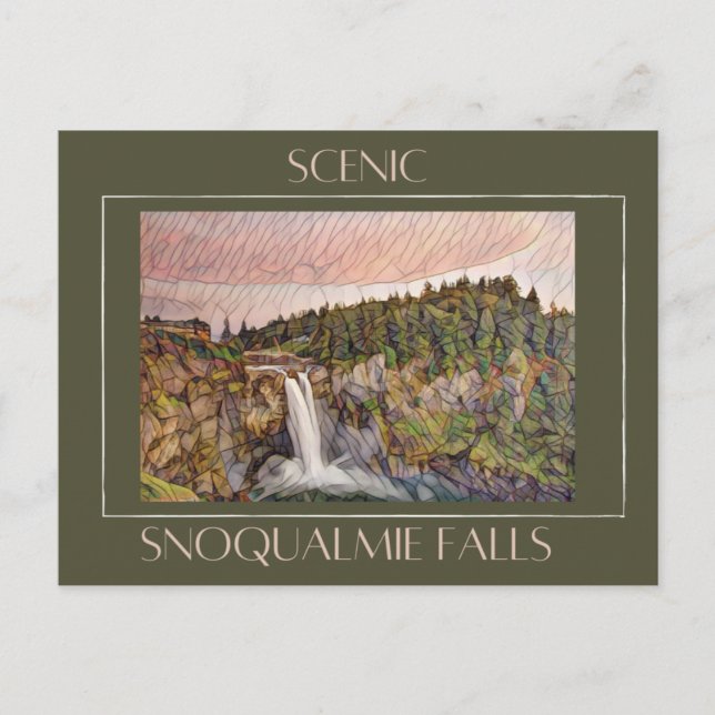Scenic Snoqualmie Falls Postcard (Front)