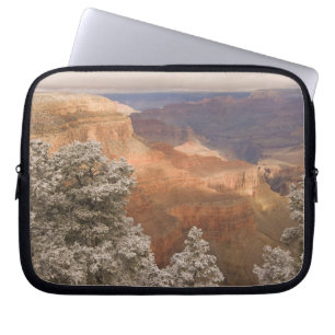 Scenic snowy winter landscape along the south laptop sleeve