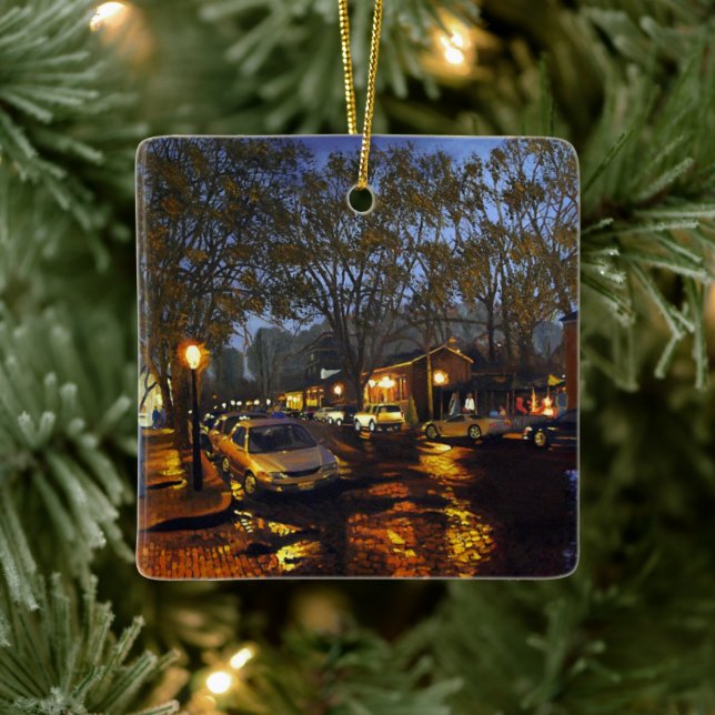 Scenic St. Charles Historic District III Ceramic Ornament (Tree)