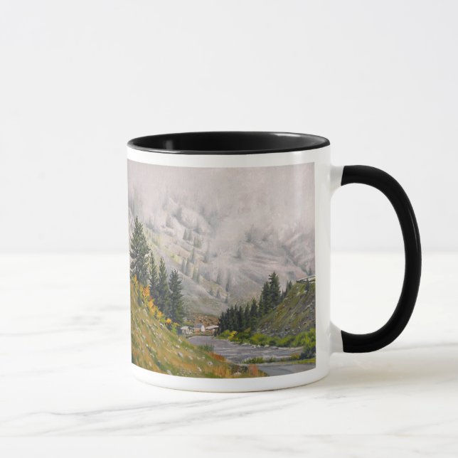 Scenic Taylor River Colorado Painting Mug (Right)