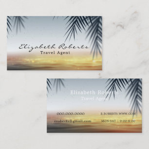 Scenic Tropical Beach Travel Agent Business Card