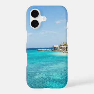 Scenic Tropical Beach with Thatched Huts Photo
