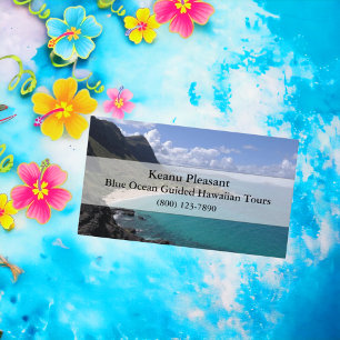 Scenic Tropical Honolulu Beach Business Card