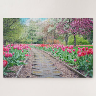 Scenic Tulip Path Jigsaw Puzzle