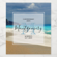 Scenic Turquoise Blue Sea Beach Photo Wine Making