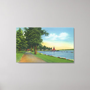 Scenic View along the Lake Canvas Print