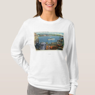 Scenic View from the Wharf, Boats and Cars T-Shirt