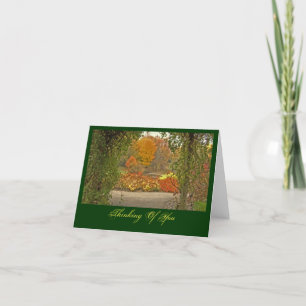 SCENIC VIEW FROM VINE-COVERED ARBOR CARD