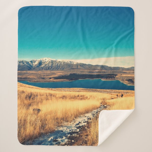 Scenic view in Mt. John summit view point,  Lake T Sherpa Blanket (Front)