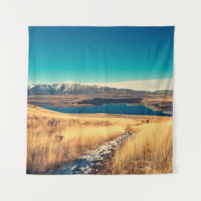 Scenic view in Mt. John summit view point,  Lake T Tapestry (Front)