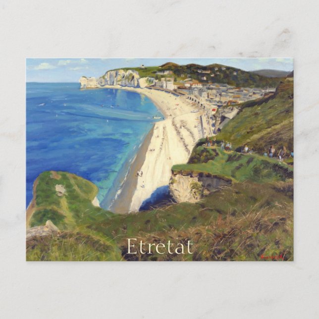 Scenic View of Etratat France Ocean Cliffs Postcard (Front)