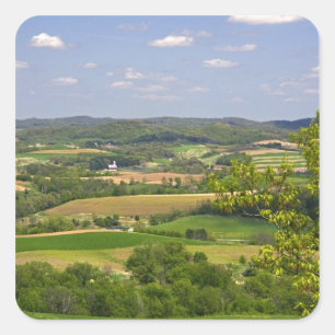 Scenic view of farmland south of Arcadia, 2 Square Sticker