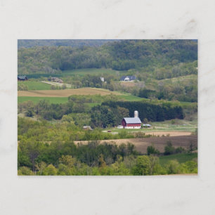 Scenic view of farmland south of Arcadia, Postcard