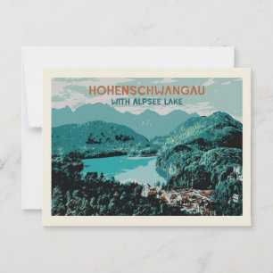 Scenic View of Hohenschwangau in Bavaria, Germany Postcard