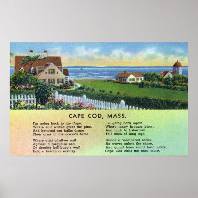Scenic View of Homes with a Poem Poster (Front)