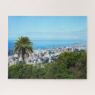 Scenic View of Honolulu Hawaii Jigsaw Puzzle