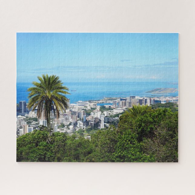 Scenic View of Honolulu Hawaii Jigsaw Puzzle (Horizontal)