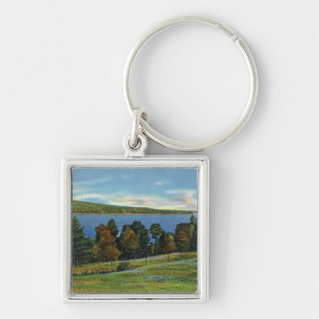 Scenic View of Lake Cobbosseecontee Key Ring (Front)