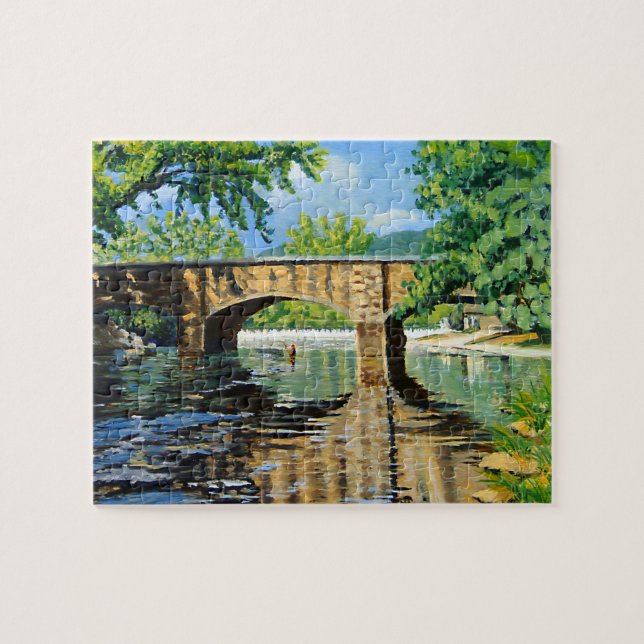 Scenic View of Missouri Trout Stream Jigsaw Puzzle (Horizontal)
