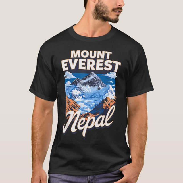 Scenic View Of Mount Everest T-Shirt (Front)