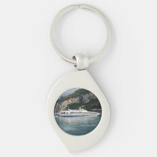 Scenic View of Passenger Boat in Capri Italy   Key Ring