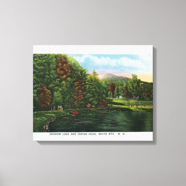 Scenic View of Shadow Lake and Indian Head Canvas Print (Front)
