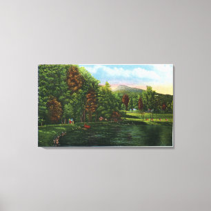 Scenic View of Shadow Lake and Indian Head Canvas Print