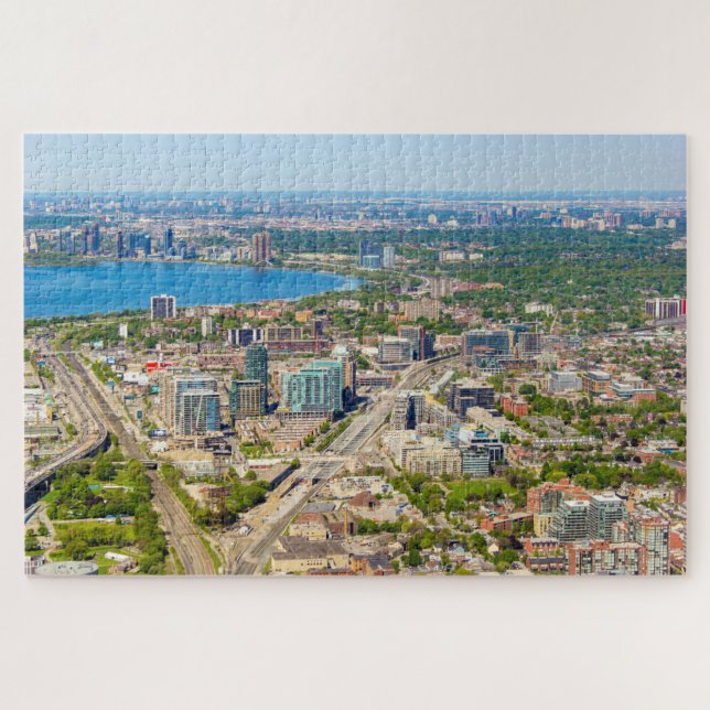 Scenic view of Toronto from CN tower, Canada Jigsaw Puzzle (Horizontal)