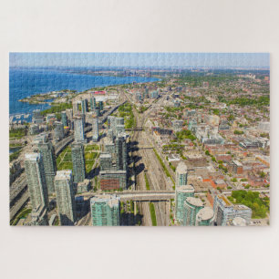 Scenic view of Toronto from CN tower, Canada Jigsaw Puzzle