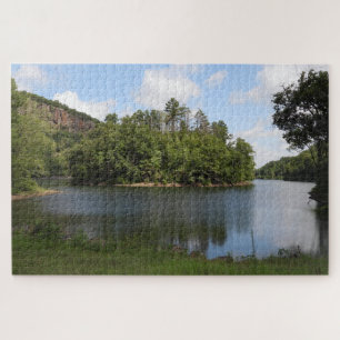 Scenic View Over Water At Hubbard Park Meriden CT Jigsaw Puzzle