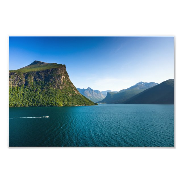 Scenic views along the Nordfjord Fjord Norway Photo Print (Front)