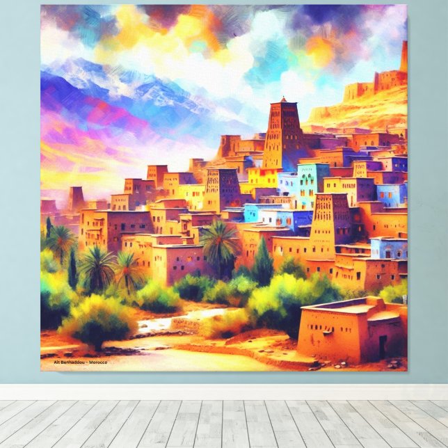 Scenic_Views_of_Morocco_Ait_Benhaddou Canvas Print (Insitu(Wood Floor))