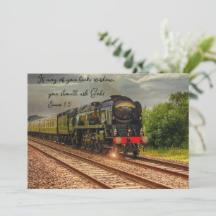 Scenic Vintage Locomotion Flat Greeting Card