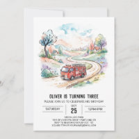 Scenic Vintage Truck Birthday