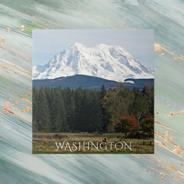 Scenic Washington Mount Rainier Landscape Tile (In Situ)
