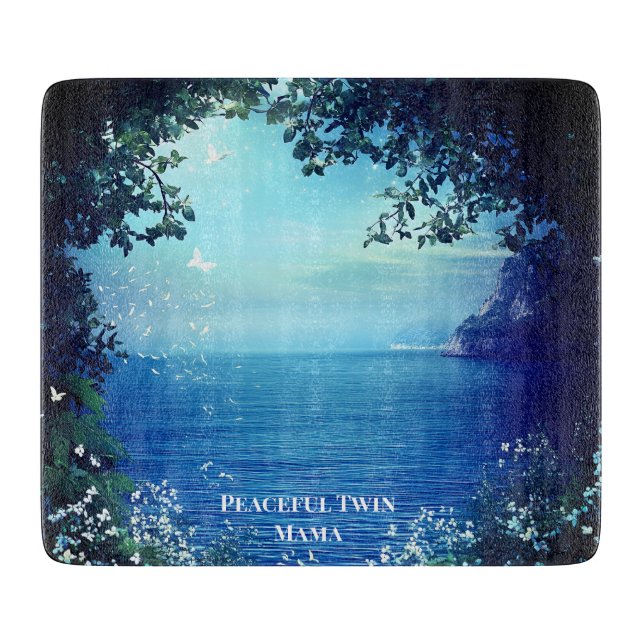 Scenic Water View Twin Mum Cutting Board (Front)