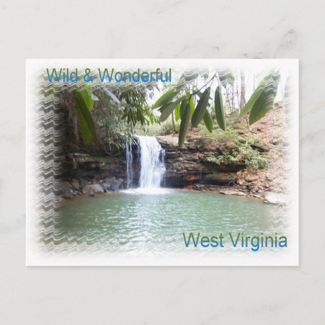 Scenic West Virginia Waterfall Postcard (Front)