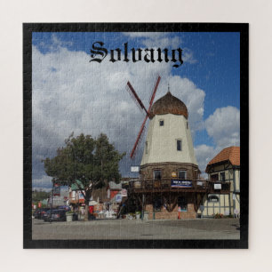 Scenic Windmill Danish Town of Solvang California Jigsaw Puzzle