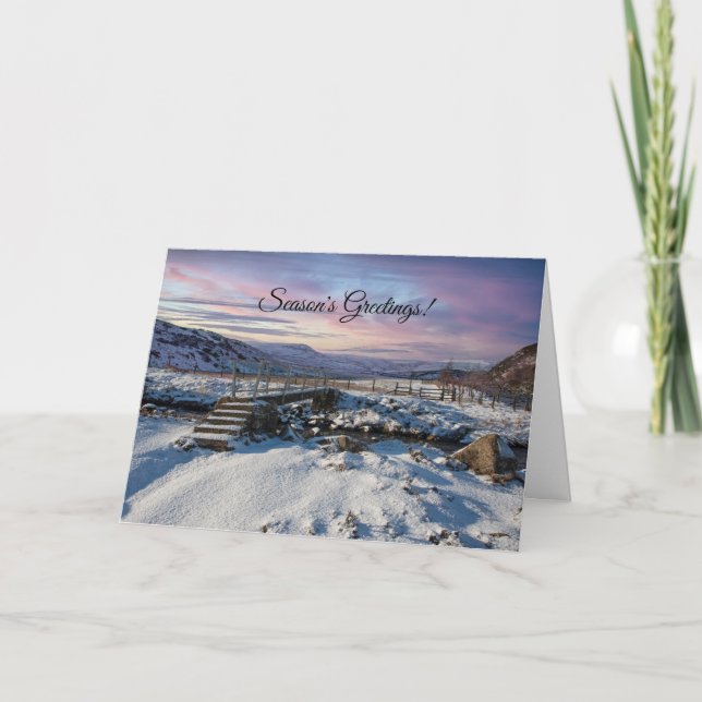Scenic Winter Christmas Photograph Card (Front)