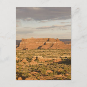 Scenic winter desert landscape on the way into postcard