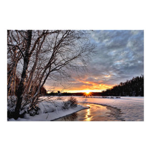 scenic winter landscape poster
