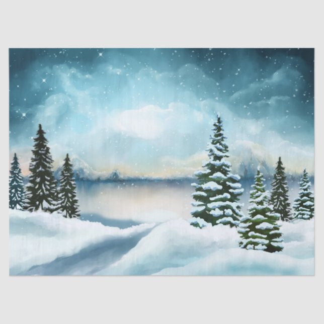 scenic winter tissue paper (Front)