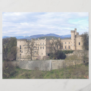 Scenic Wolfsberg Castle Scrapbook Paper