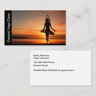 Scenic Yoga Classy Instructor Business Cards