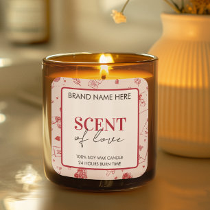 Scent of Love Valentine's Day Candle Label